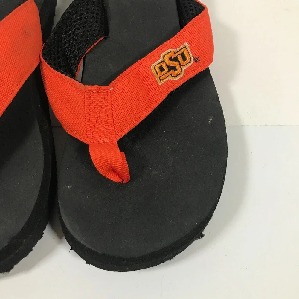 NCAA OSU Oklahoma State Cowboys Nylon Flip Flop Thong Mens‎ US 7/8 UK 7 EU 40.5